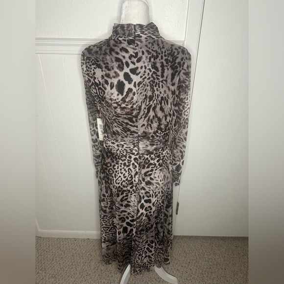 Eliza J Leopard Print Long Sleeve Dress size 14 new with tag - Picture 6 of 13